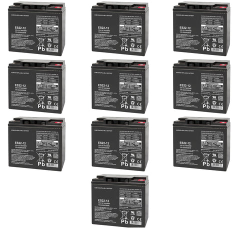 General Electric AMX-III Battery (10 Batteries, 2 Trays, Constant Voltage Charge Kit)
