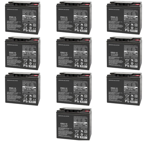 General Electric AMX-110, AMX-II, AMX-III, CMX Battery (10 Batteries, 2 Trays)