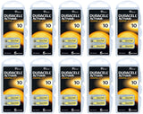 Size 10 Duracell Hearing Aid Batteries Activair Easy Tab - 60 Pieces - 10 Packs