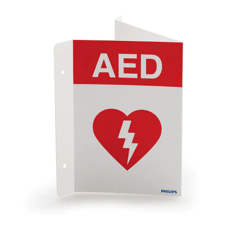 HeartStart AED Wall Sign - Red - 989803170921