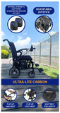 Ultra-Lite Carbon BW Lightweight Folding Electric Wheelchair – Carbon Fiber – 29.33 lbs
