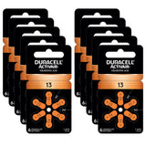 Size 13 Duracell Hearing Aid Batteries Activair Easy Tab - 60 Pieces - 10 Packs