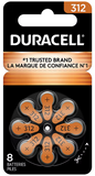 Size 312 Duracell Hearing Aid Batteries Activair Easy Tab - 60 Pieces - 10 Packs