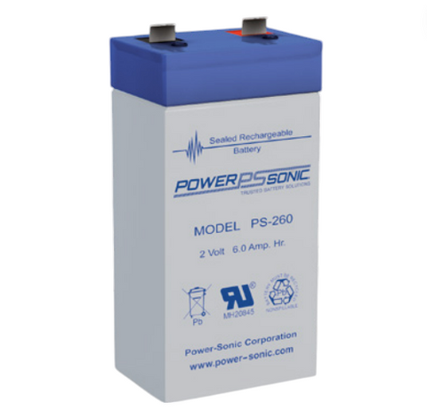 Power Sonic PS-260 Battery - 2 Volt 6 Amp Hour